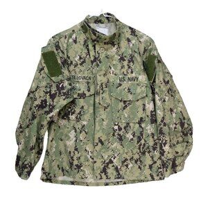 Army Navy Camo Combat Jacket Small‎ XX Short Patch Ripstop Gorp Warcore Military